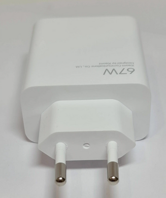 Мережевий зарядний пристрій Xiaomi Wall Charger 67W White + USB-C (BHR6035EU)