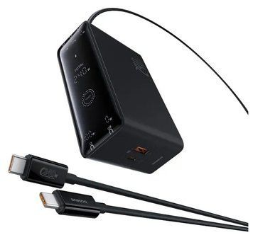 Мережевий зарядний пристрій Baseus Digital GaN Intelligent Desktop Fast Charger 240W Black, Чорний