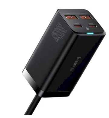Мережевий зарядний пристрій Baseus GaN3 Pro 4 Ports Desktop Charger 100W Black (CCGP000101)