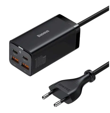 Мережевий зарядний пристрій Baseus GaN3 Pro 4 Ports Desktop Charger 100W Black (CCGP000101)