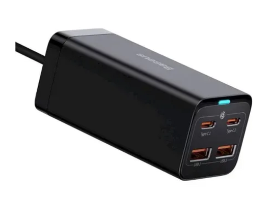 Мережевий зарядний пристрій Baseus GaN3 Pro 4 Ports Desktop Charger 100W Black (CCGP000101)