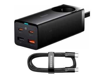 Мережевий зарядний пристрій Baseus GaN3 Pro Desktop Powerstrip 65W Black (PSZM000901)
