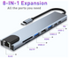 Хаб USB 8в1 Type-C 3.1 4K HDMI RJ45 SD